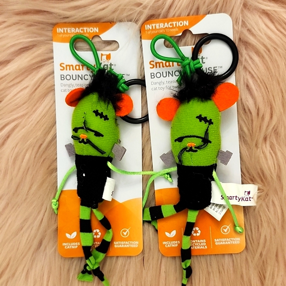 Brand New SMARTYKAT HALLOWEEN INSPIRED BOUNCY CAT CATNIP TOY-2CT.